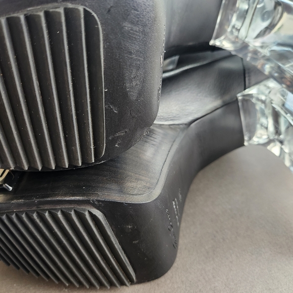 RICK OWENS GRILL KISS LEATHER BOOTS IN BLACK size 40.5 BNWB floor model - Picture 11 of 13